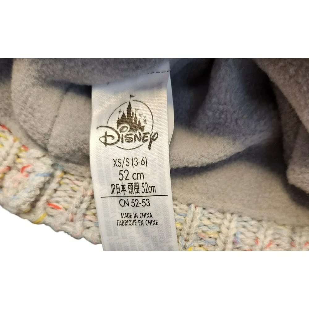 Disney Minnie Mouse Toddler Girls Rainbow Knit Beanie and Mittens Set XS/S 3-6y